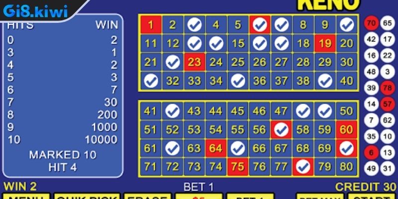 Game Keno GI8 là gì?
